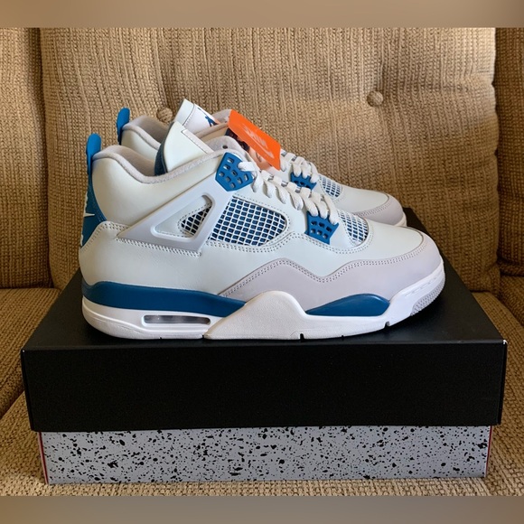 Nike Air Jordan 4 Retro Military Blue 2024 Men's Size 12 FV5029-141 NEW Sneakers - Picture 11 of 11
